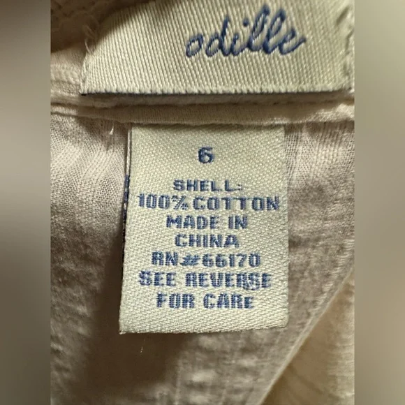 Anthropologie Elegant Cream Lace Trim Blouse - Picture 8 of 8